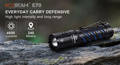 AceBeam E70-AL compact 4600 lumen EDC torch