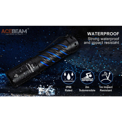 Acebeam E70 Mini Flashlight Compact Handheld 4600 Lumens LED Bright Light Torch