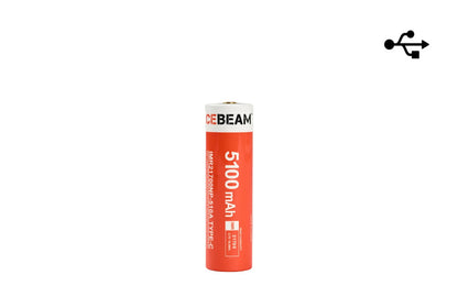 Acebeam IMR 21700 5100mAh 3.7V Protected High-Drain Battery 20A Lithium Ion (Li-ion)