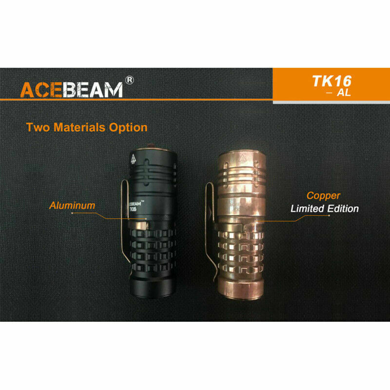 AceBeam TK16 Flashlight Mini Small Tactical Super Bright LED Light Battery Torch